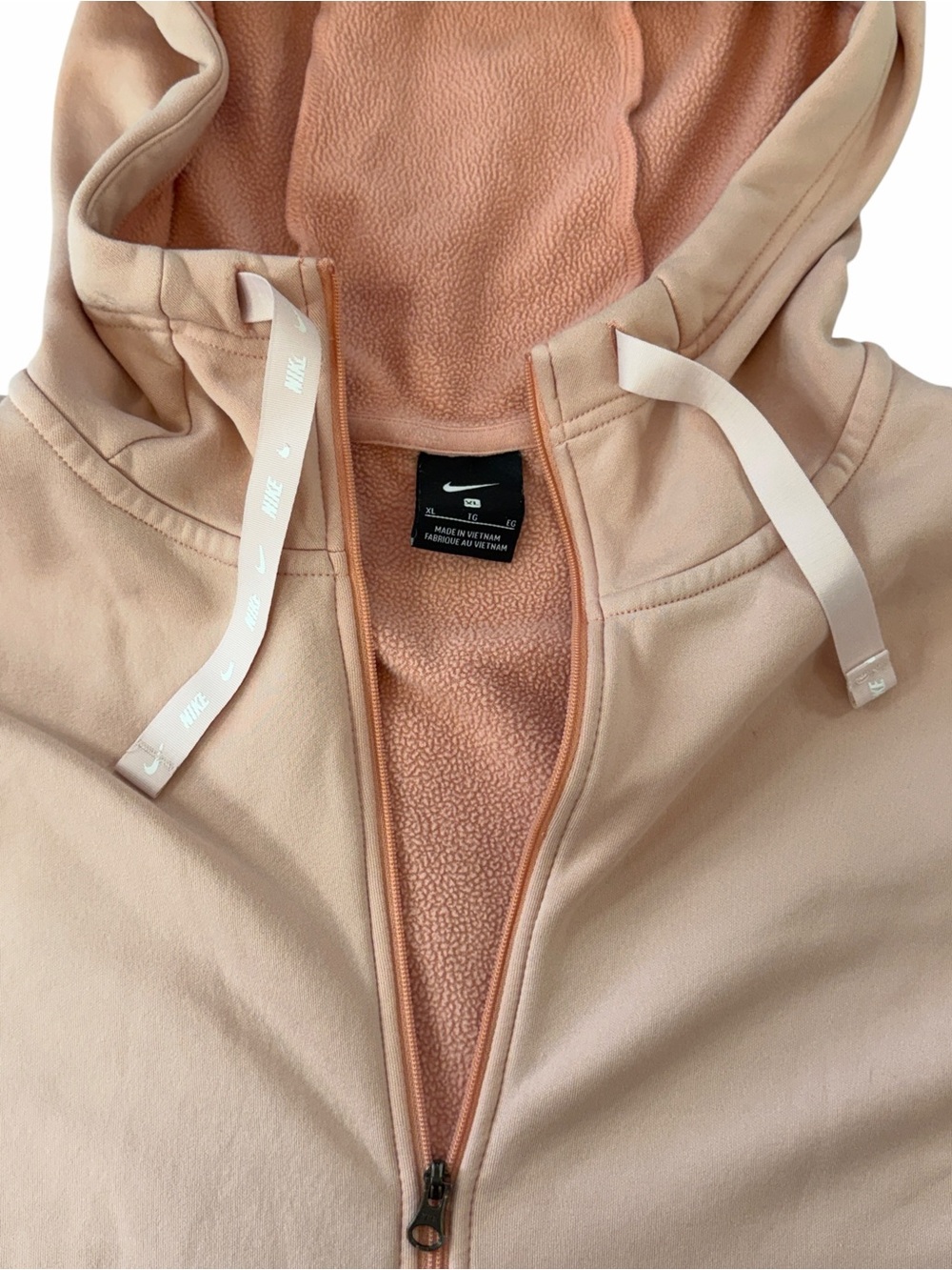 Nike Blush Pink Full‑Zip Hooded Women's Sweatshirt - Picture 4 of 8